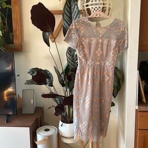 BCBG Maxazria - Lace geometric dress